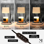 Dimmable Silver Chrome Candle Warmer Countdown Timer