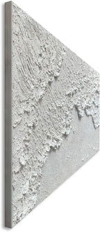 48 x 24 inch White Textured Oceanic Wave Wall Art-0