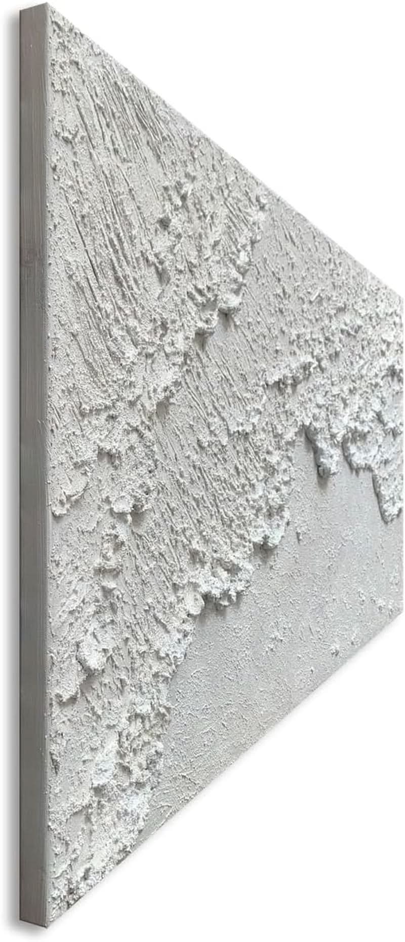 48 x 24 inch White Textured Oceanic Wave Wall Art-0