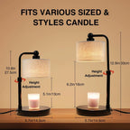 Candle Warmer Lamp With Electronic Timer Adjustable