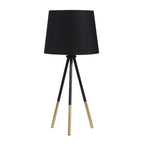 20" Gold Tripod Table Lamp With Black Empire Shade-3