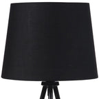 20" Gold Tripod Table Lamp With Black Empire Shade-4