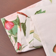 DaDa Bedding Set of 4-Pieces Romantic Roses Pink Floral Dining Table Napkins 18" x 18" (879)-4