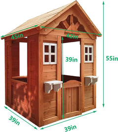 Wooden Outdoor Play house For Kids Large Waterproof-1