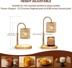Candle Warmer Lamp Featuring Timer Height Adjustable
