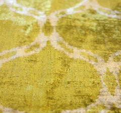 Olive Green Silk Velvet Pillow 20x20 | Handmade Designer Accent Cushion