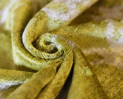 Olive Green Silk Velvet Pillow 20x20 | Handmade Designer Accent Cushion