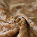 Champagne Ikat Silk Velvet Throw Pillow 20x20 | Handmade Neutral Luxury Accent Pillow