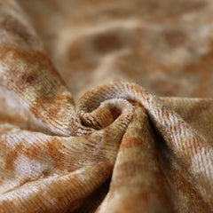 Champagne Ikat Silk Velvet Throw Pillow 20x20 | Handmade Neutral Luxury Accent Pillow