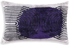 Luxury Purple Silk Velvet Throw Pillow 16x24 – Handmade Modern Geometric Lumbar-4