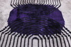 Luxury Purple Silk Velvet Throw Pillow 16x24 – Handmade Modern Geometric Lumbar-2