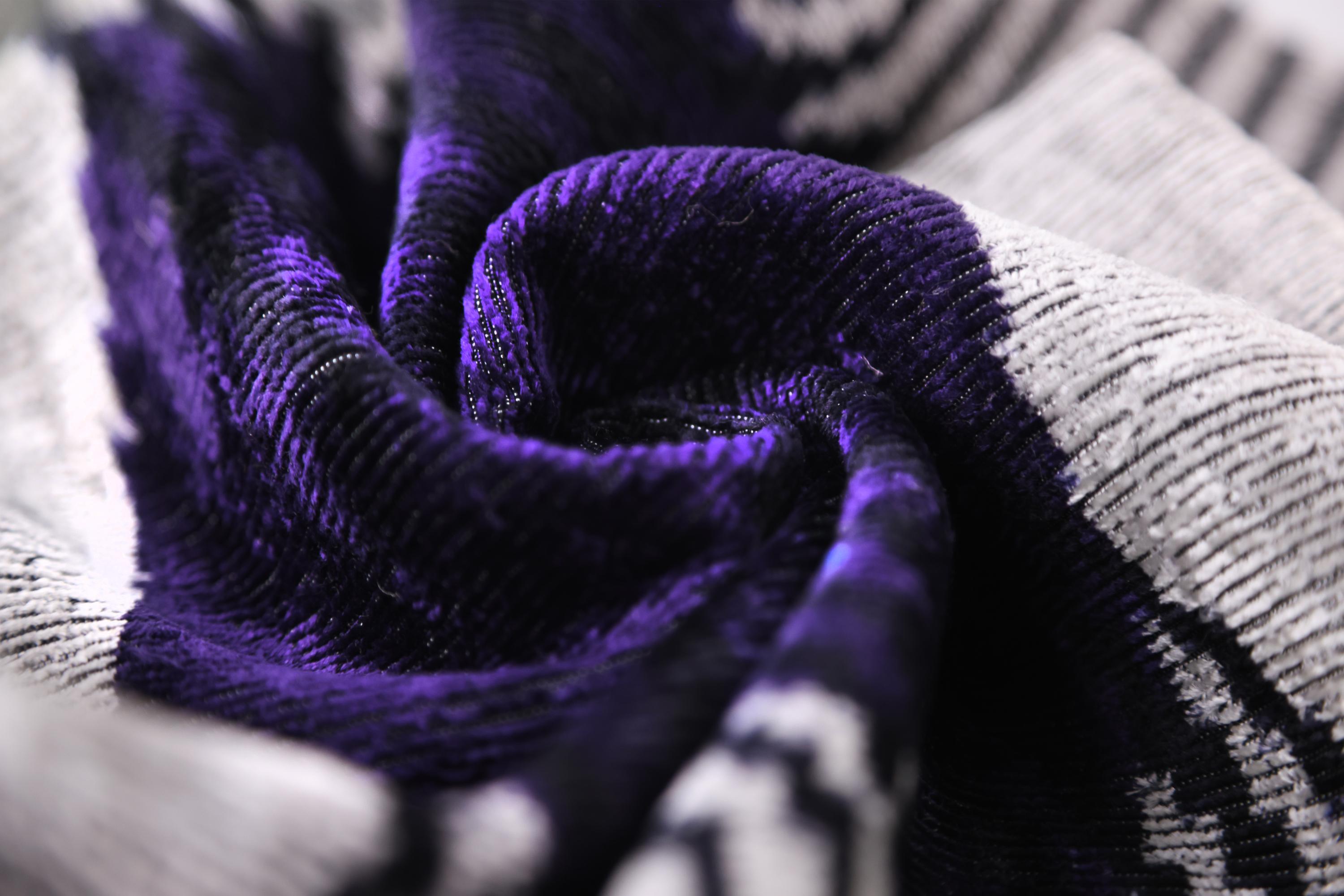 Luxury Purple Silk Velvet Throw Pillow 16x24 – Handmade Modern Geometric Lumbar-1