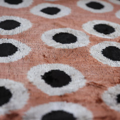 Copper Gold Black Dot Silk Velvet Lumbar Pillow – 16x24 Handmade Modern Cushion