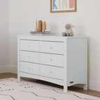 Noah White Six Drawer Dresser GREENGUARD Gold Certified-1