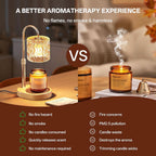 Candle Warmer Lamp Featuring Timer Height Adjustable