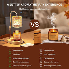 Candle Warmer Lamp Featuring Timer Height Adjustable
