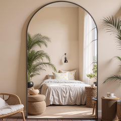 Architectural Arched Full Length Mirror 81x41 Black-2