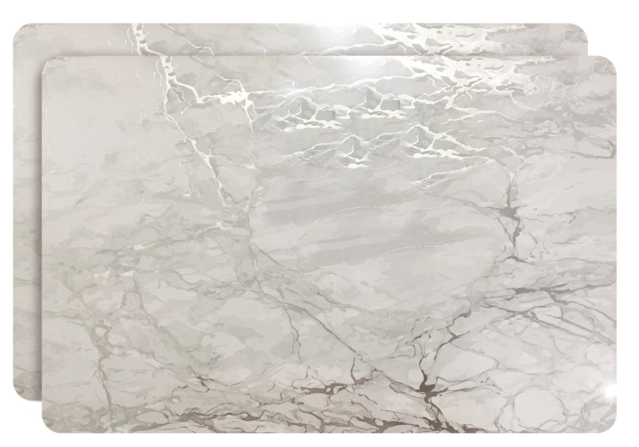 12" X 18" Silver And Gray Abstract Placemats-3