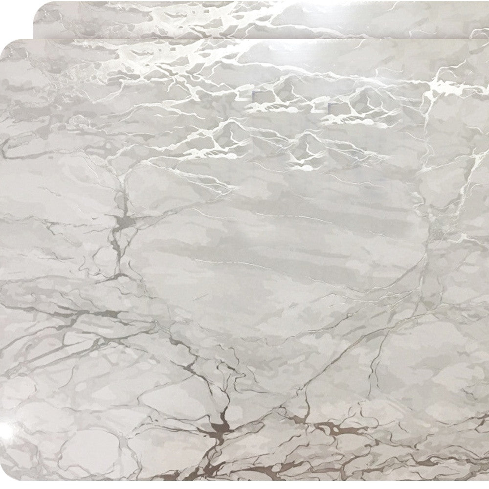 12" X 18" Silver And Gray Abstract Placemats-4