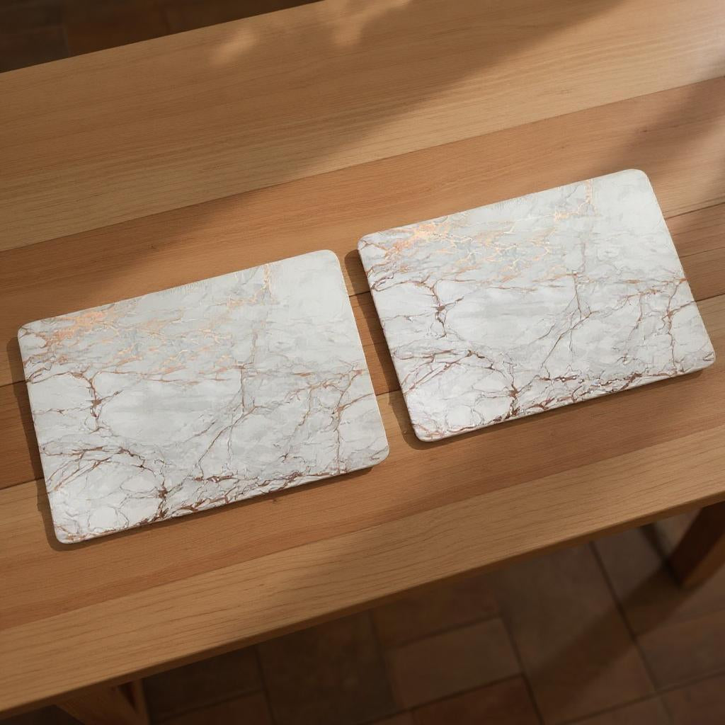 12" X 18" Gold And Silver Abstract Agglomerated cork Placemats-1