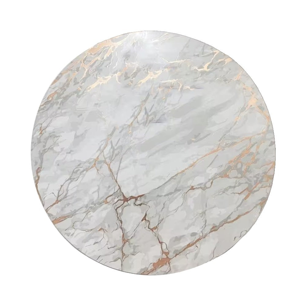 15" X 15" Gold Ivory And Gray Abstract Agglomerated cork Round Placemats-2