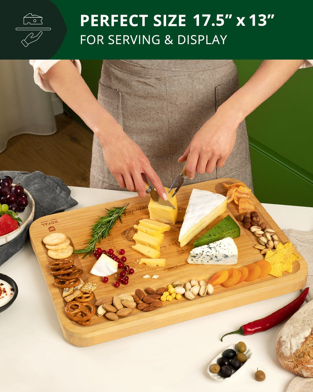 Cheese Board XXL with Cutlery Set-3