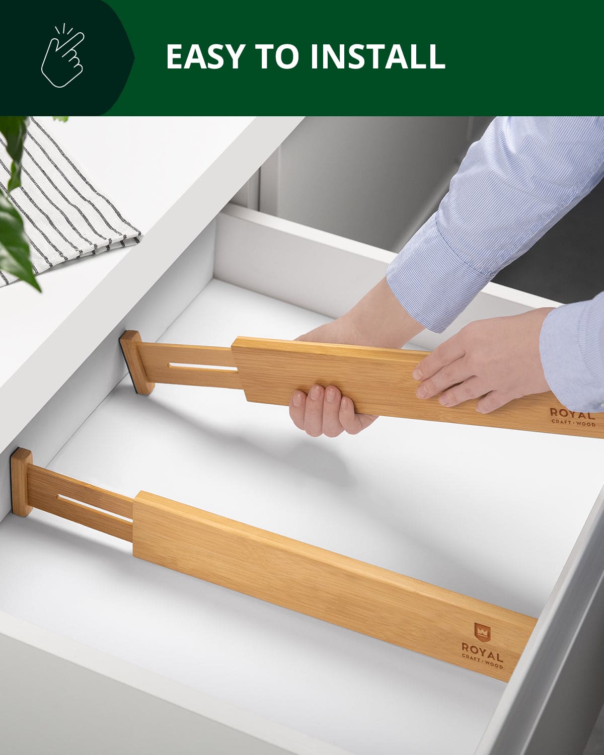 Drawer Dividers 22”, Natural-3