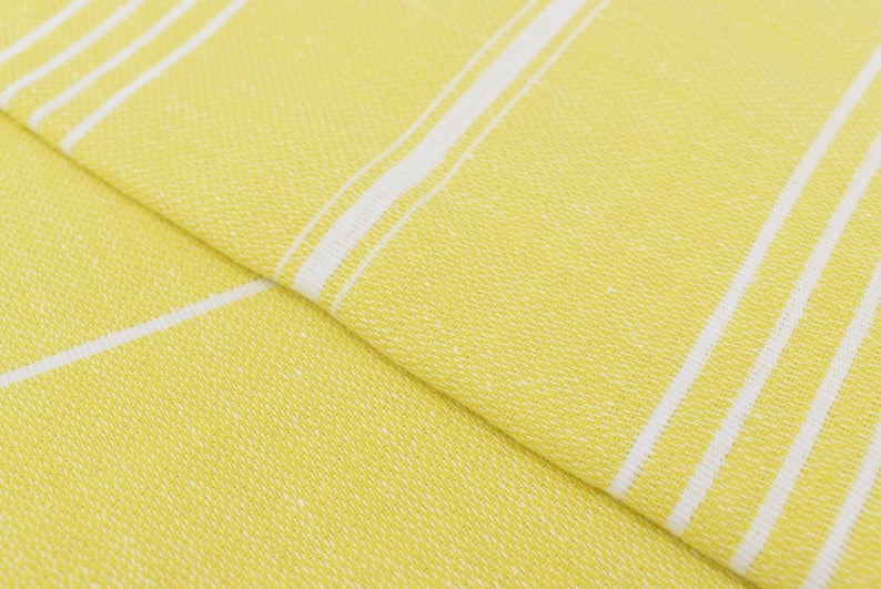 Bright Yellow Monaco Turkish Towel – Lightweight Quick Dry Beach & Bath Towel, Luxury Turkish Cotton Spa Towel, Travel & Pool Towel-1