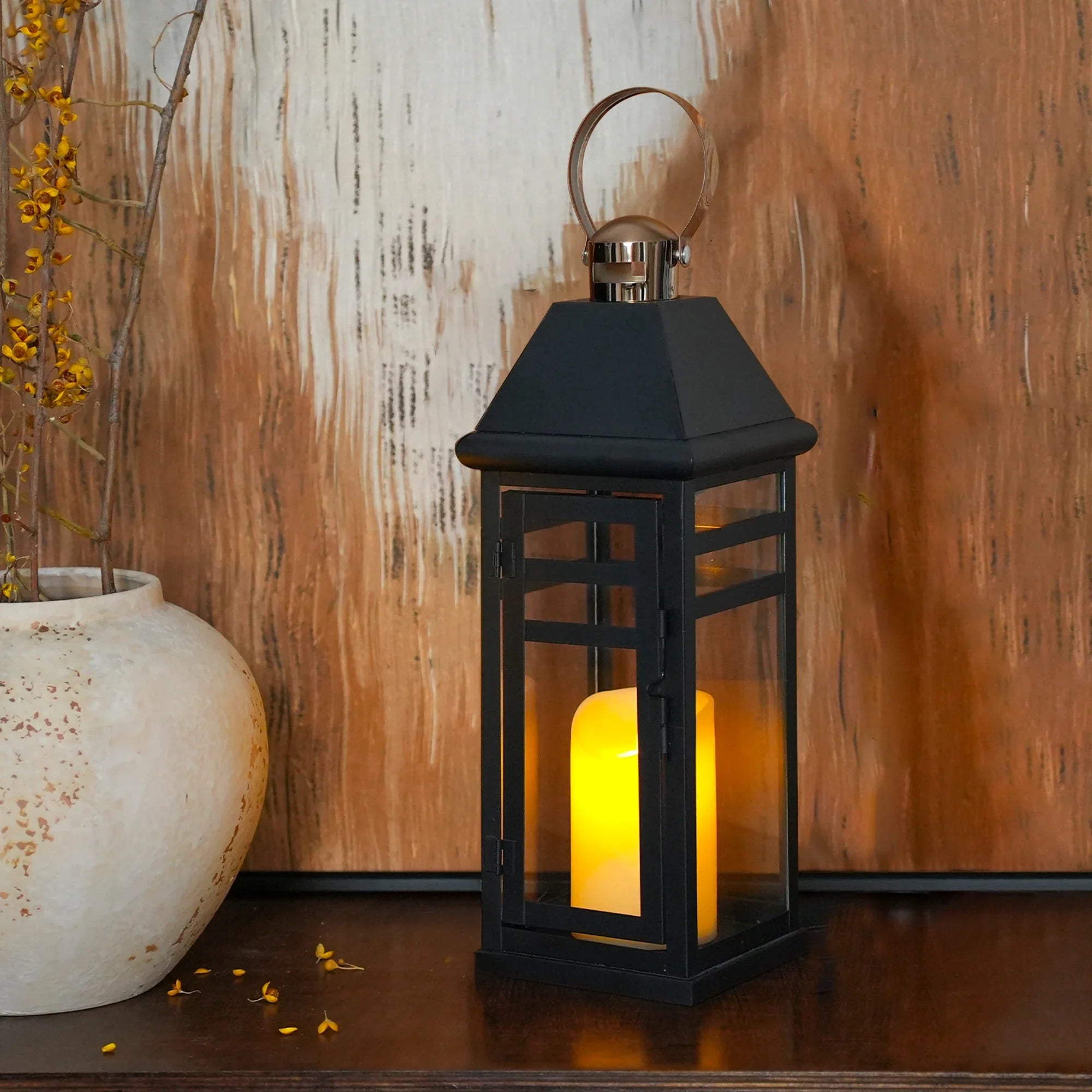 Decorative Vintage Candle Lanterns 15.5" H-3