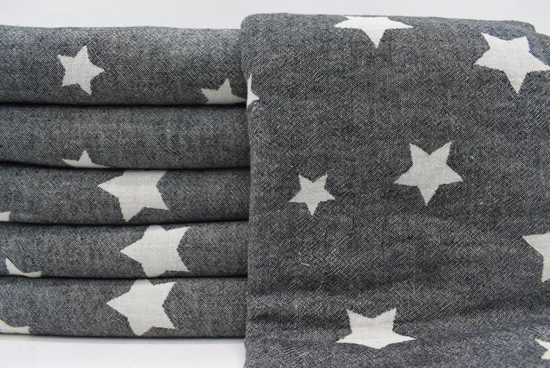 STAR BLACK TURKISH TOWEL-0