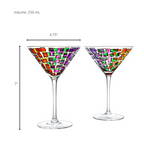 Renaissance Holiday Stained Glass Windows, (Martini Glasses)-4