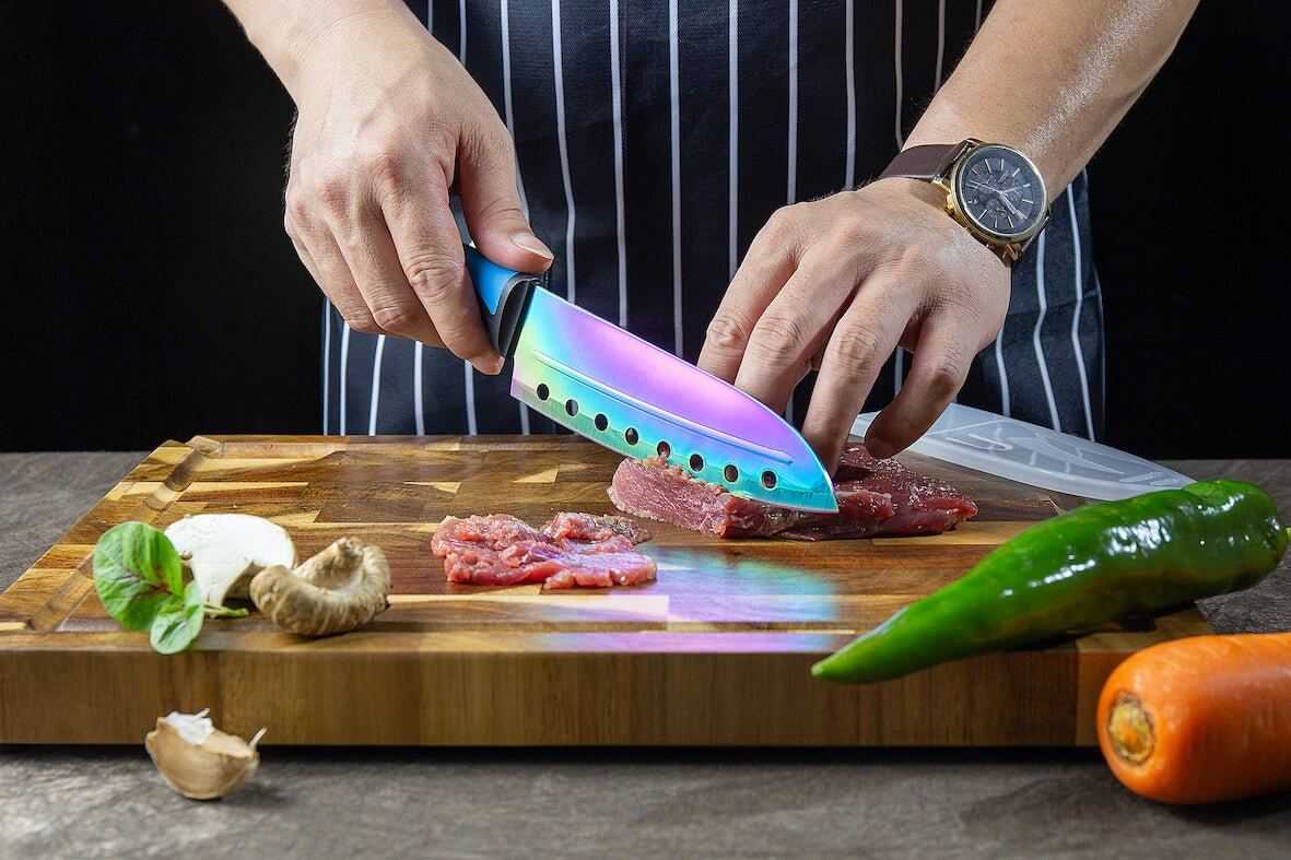 Kitchen Knife Set - Blue Handle