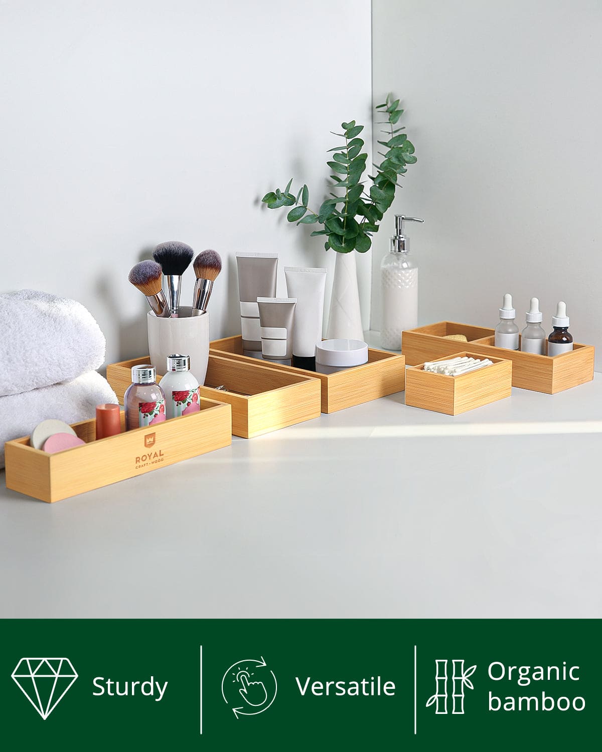 Storage Box Set of 5, Natural-3