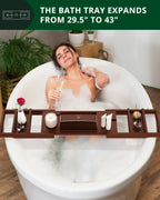 Bathtub Caddy Tray, Brown-3