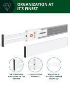 Drawer Dividers 22”, White-3