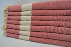 VENICE RED TURKISH TOWEL-4