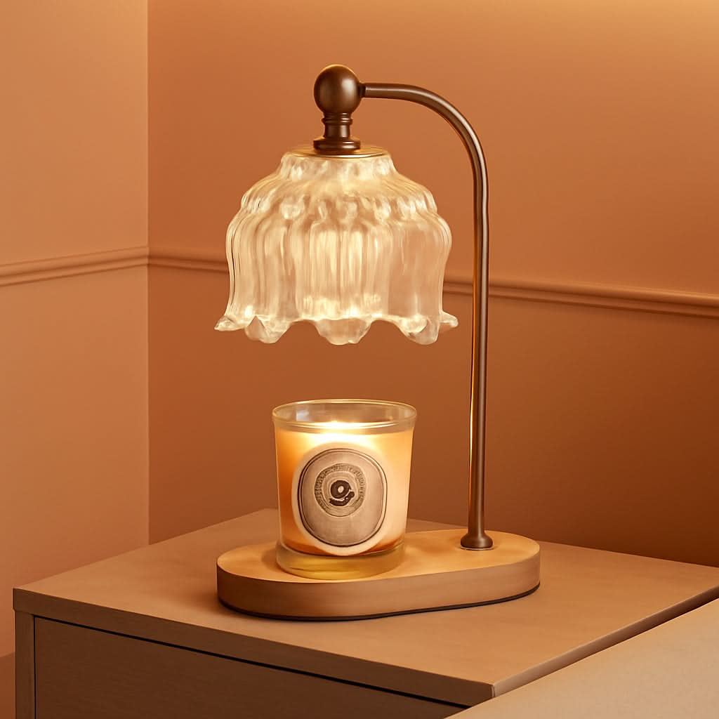 Golden Illuminating Candle Warmer Lamp Timer Dimmer