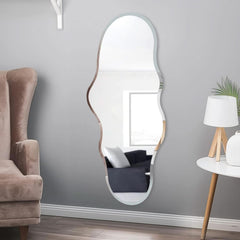 Full Length Wall Mounted Mirror 47x23 Frameless White-1