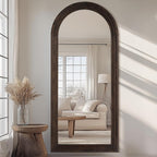 Arched Full Length Mirror Chestnut Graceful Framed-2