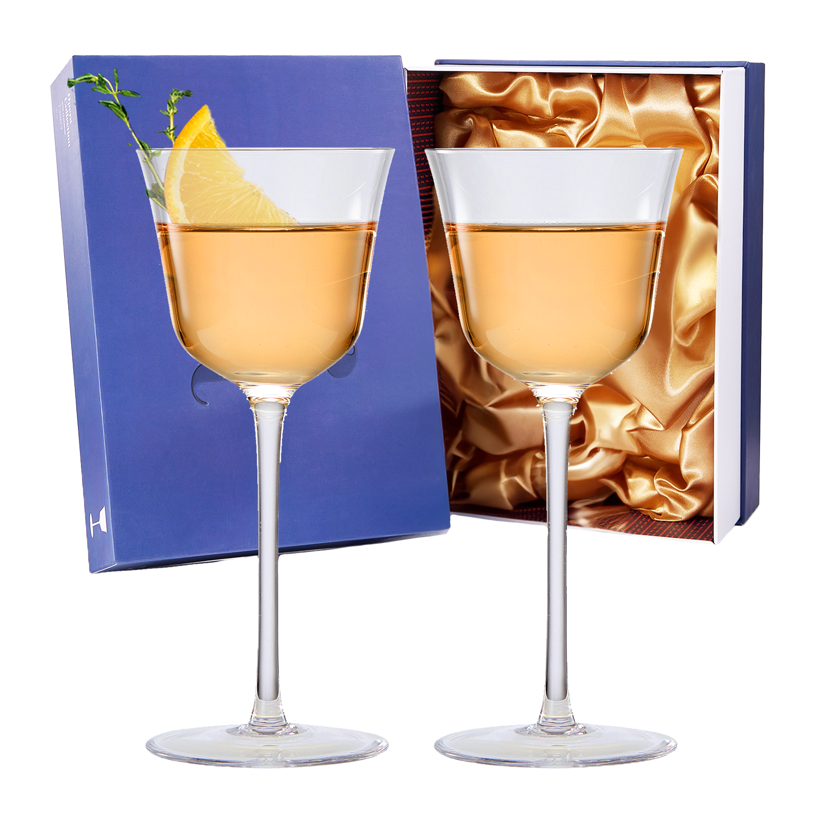 Vintage Crystal Nick & Nora/Wine Coupe Glasses - Set of 2 (5 OZ)-0