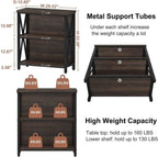 Industrial Timber Three Shelf Bookcase Dark Walnut-1