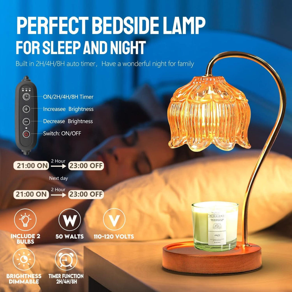 Electric Aromatherapy Candle Warmer Lamp With Timer