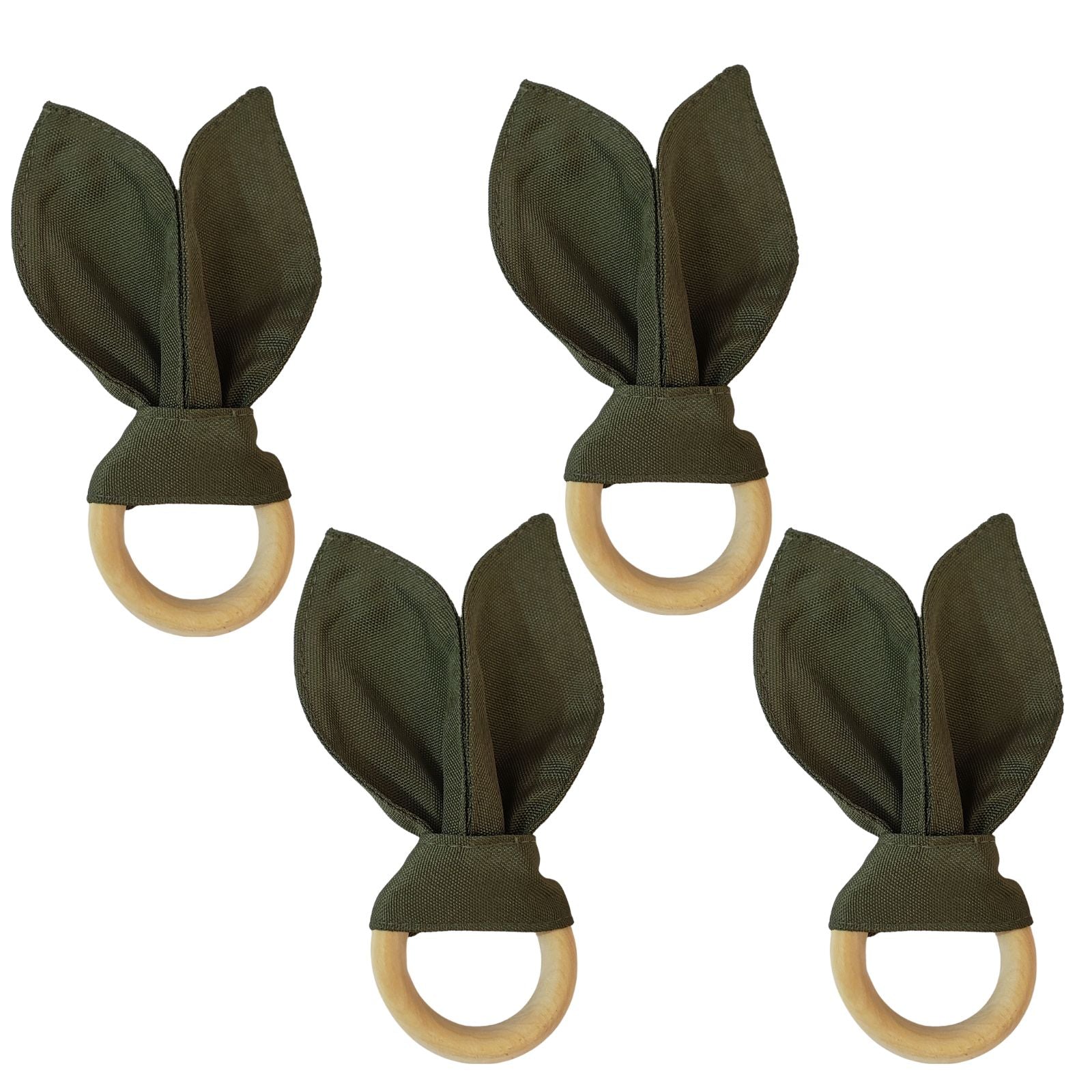 Maison Charlo | Easter Set of 4 Bonsai Bunny Ears Napkin Rings | Dining Table Decor-2