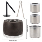 Black Graphite Color Cement Fireplace Concrete Fire Bowl Indoor Fire Pit-2