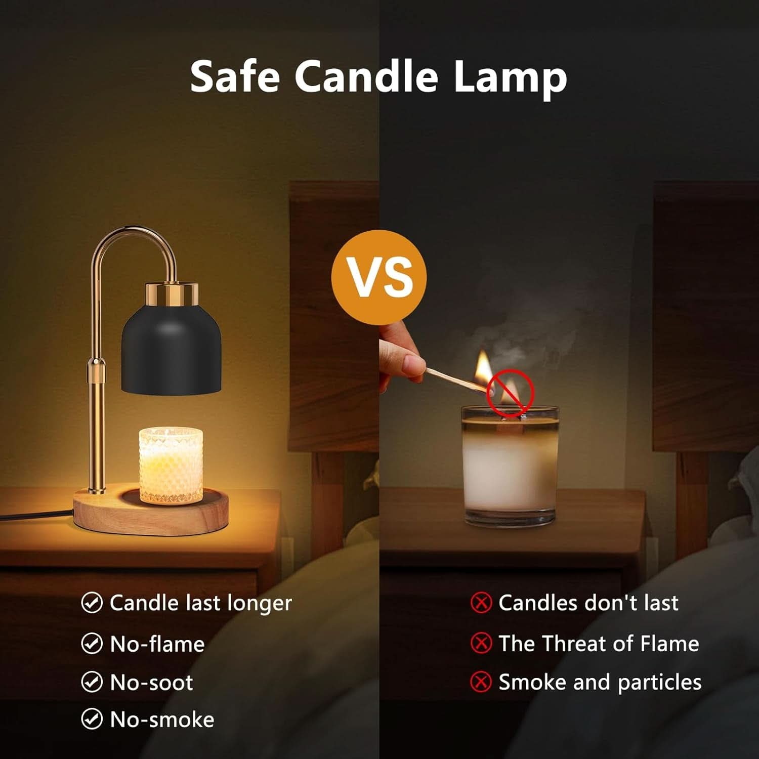 Black Ultra modern Electric Candle Warmer With Timer