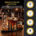 Diamond Whiskey Decanter - 2 Diamond Glasses (750 ML DECANTER)-3