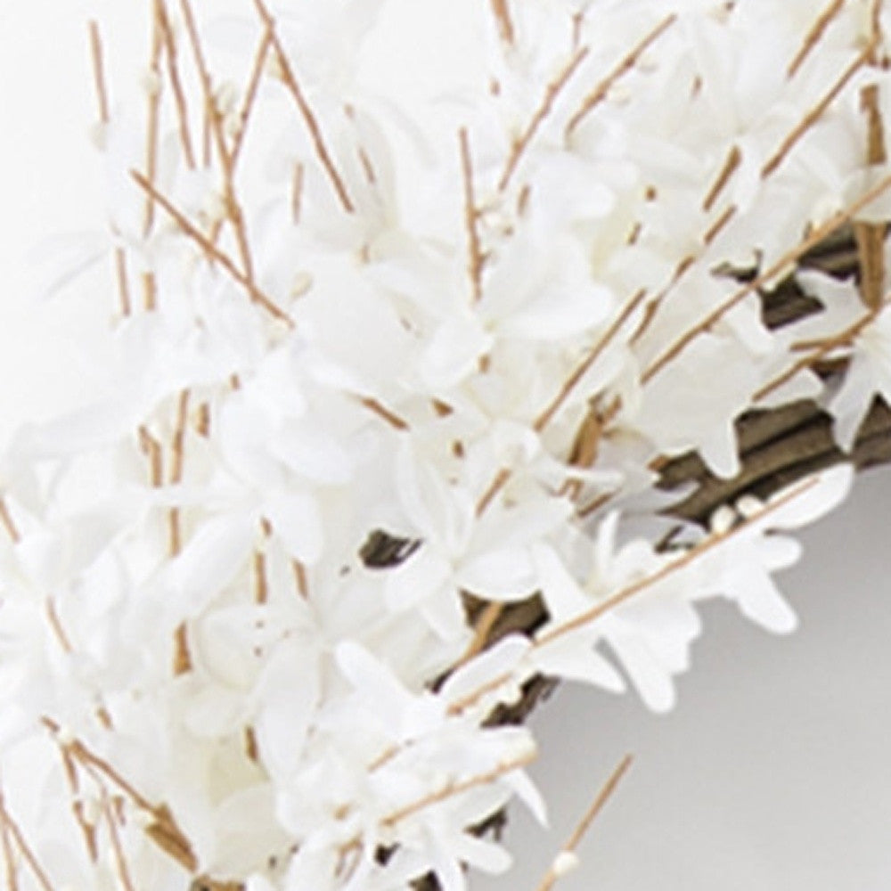 25" White Mixed Assortment Artificial Wreath-2