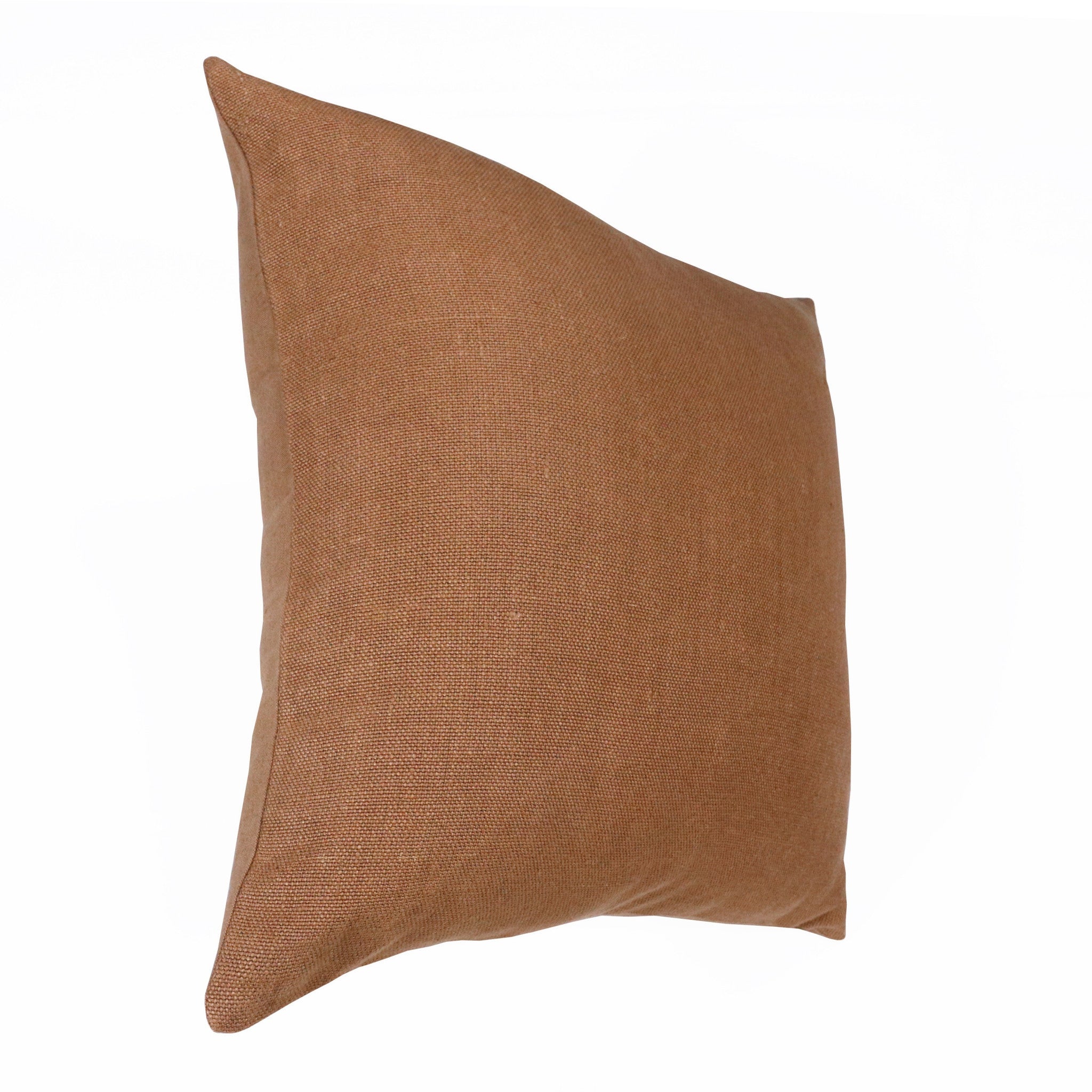 20" Brown Linen Throw Pillow-2