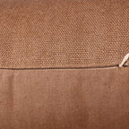 20" Brown Linen Throw Pillow-7