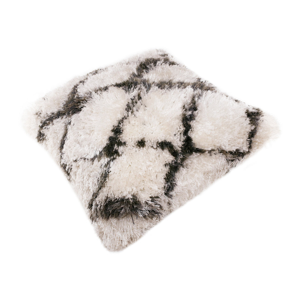 20" Black And White Fabric Geometric Throw Pillow-4